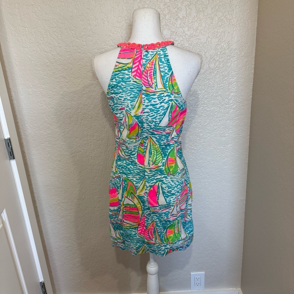 Lilly Pulitzer Sasha Shift Dress Pop Up U Gotta Regatta" Size 4 Resort Preppy - Picture 3 of 10